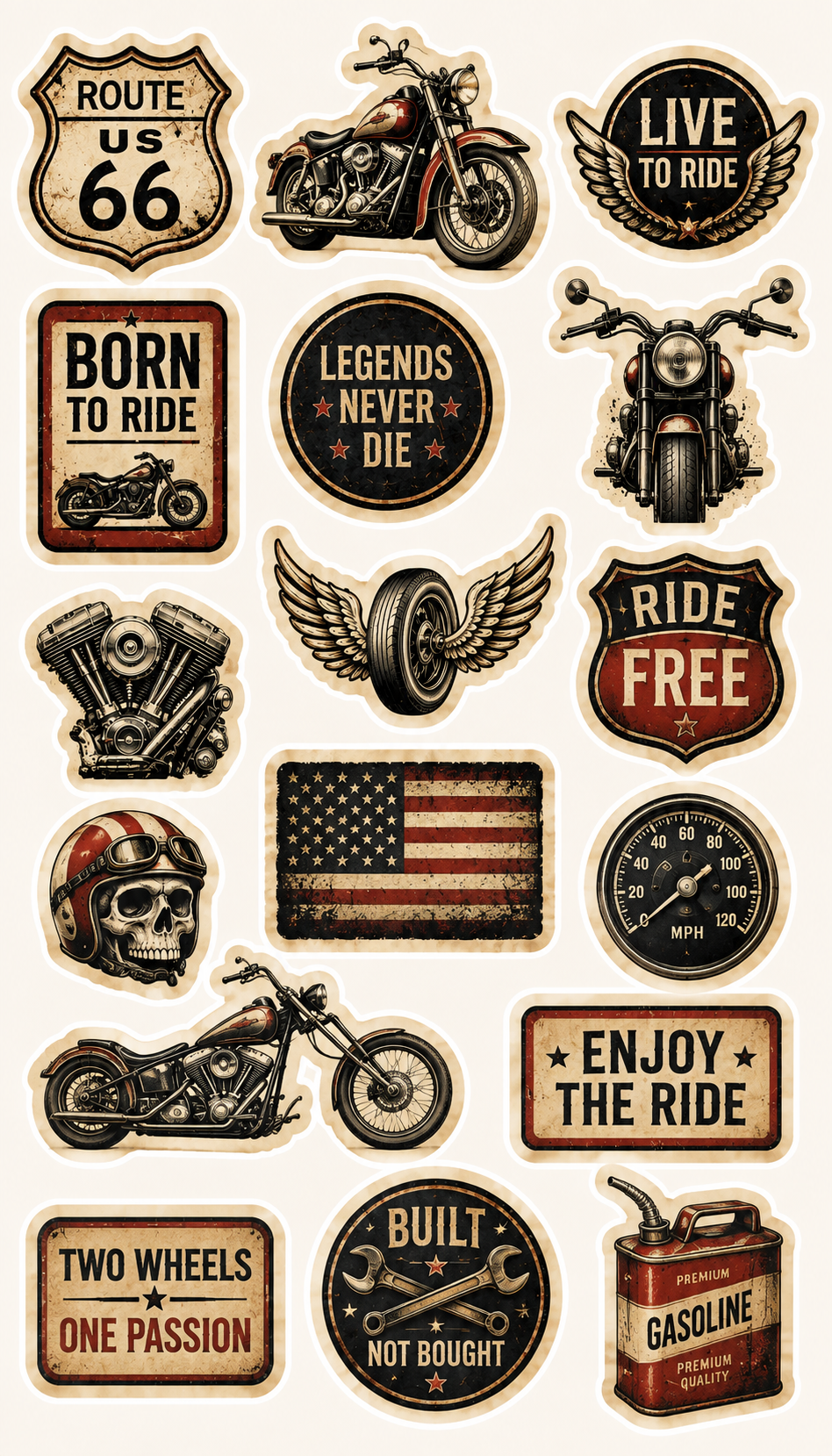 Vintage Motorcycle Scrapbook Kit