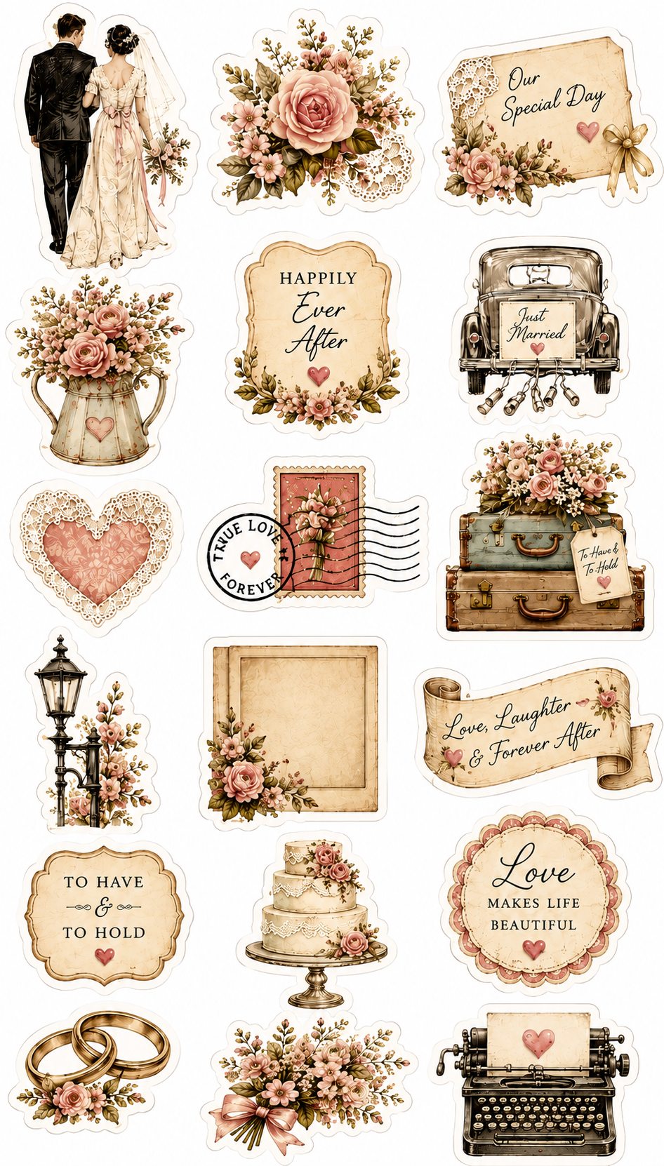 Vintage Wedding Scrapbook Kit