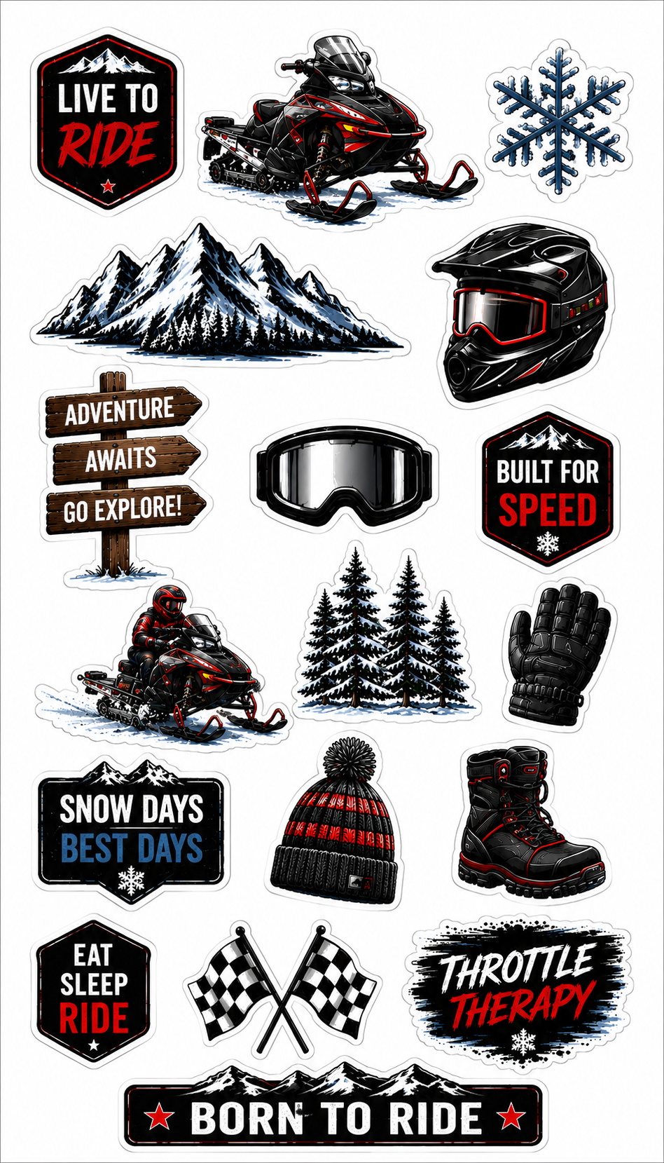 Snowmobiling Scrapbook Kit
