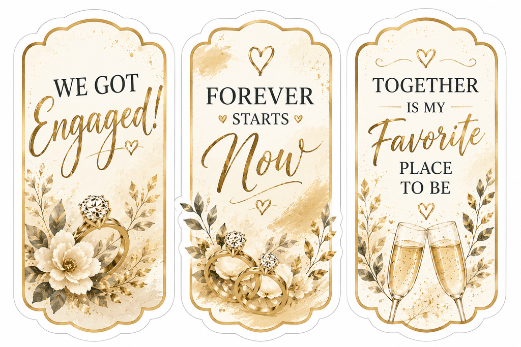 Engagement Gold Scrapbook Kit