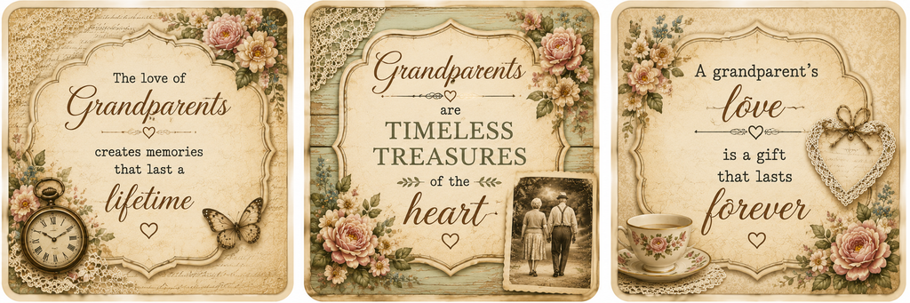 Vintage Grandparent Scrapbook Kit