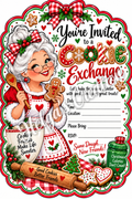 Cookie Exchange Invitations with Decorative Cut Edges