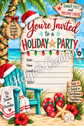 Beach Themed Holiday Invitation