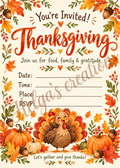 Let's Gather and Give Thanks Invitation Regular