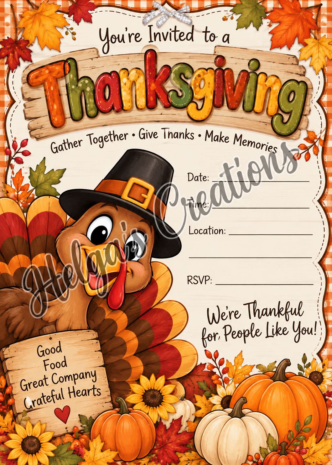 Your Invited to a Thanksgiving Invitation Regular